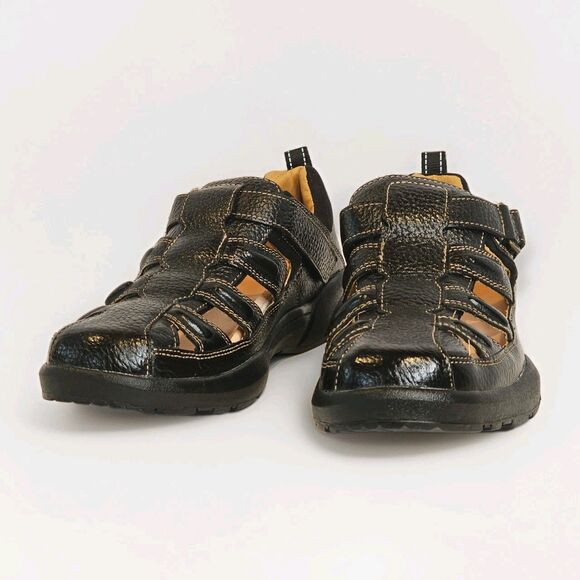 Dr. Comfort Fisherman 9810 Men’s 10M Black Leather Diabetic Orthopedic Sandals main image 12